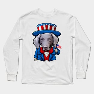 Fourth of July Weimaraner Long Sleeve T-Shirt